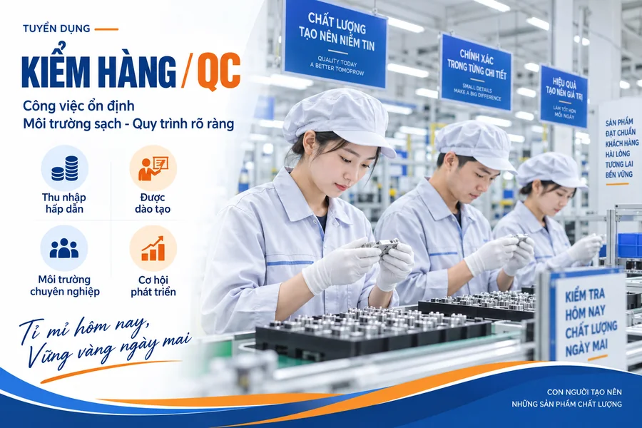 Nhân viên kiểm hàng QC